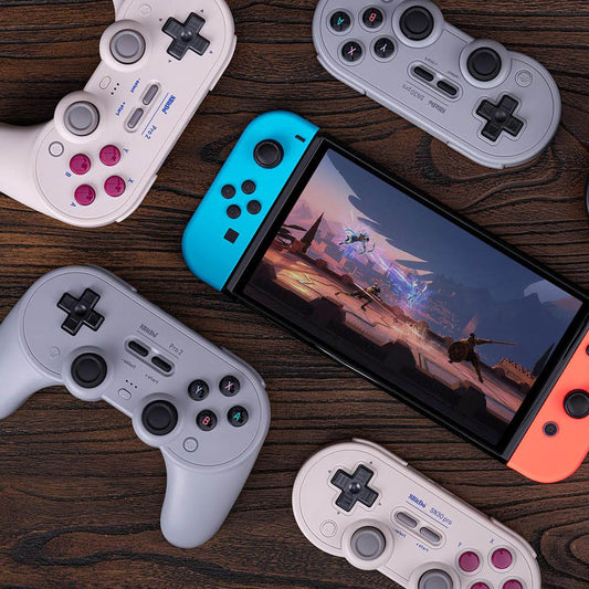 8BitDo Pro 2 Bluetooth Gaming Controller, Hall Effect Joystick, Compatible with Switch, PC, Android, Steam Deck, Apple & Raspberry Pi - G Classic Edition