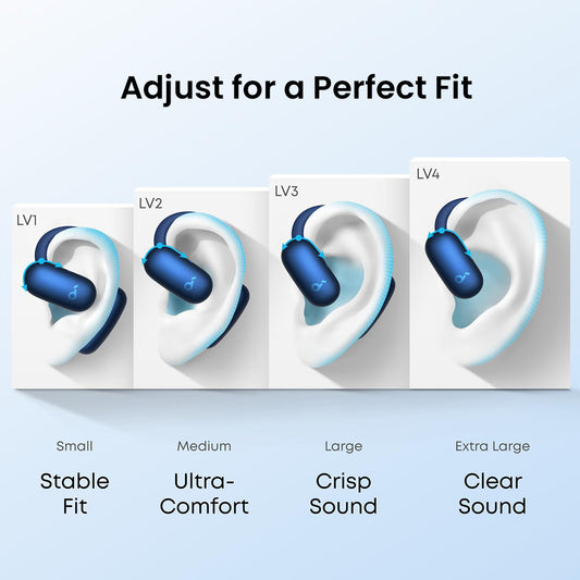 Anker Soundcore AeroFit 2 Open-ear Wireless Earbuds, Adjustable Ear Hooks, Bluetooth 5.4, Hi-Res Wireless Audio - Black
