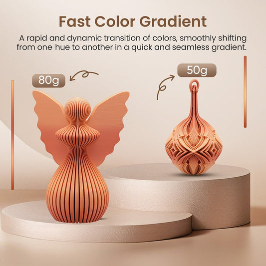 ERYONE High Speed Matte Gradient PLA Filament 1kg, Golden & Red