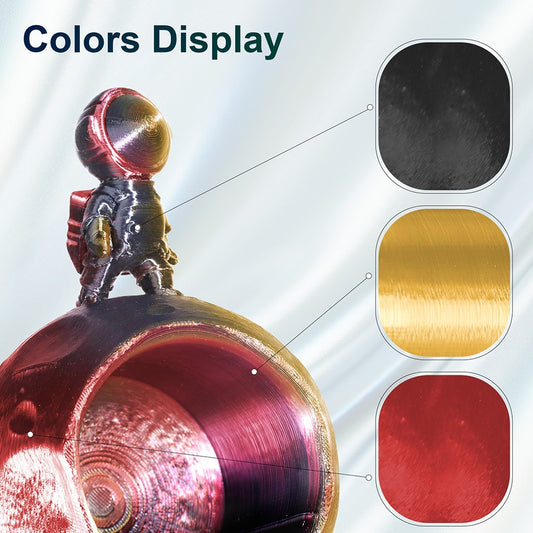 ERYONE High Speed Silk Tri-color PLA Filament 1kg, Black & Red & Golden