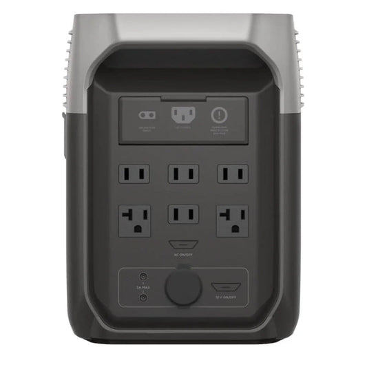 EcoFlow DELTA 3 1500 Portable Power Station, 1536Wh LFP Battery, 1800W Solar Generator, 15 Outlets, <15ms UPS, Expandable to 5.5kWh, App Control, IP65 Protection, 1.5h Fast Charge, for Home Backup, Outdoor Camping & RV, Black