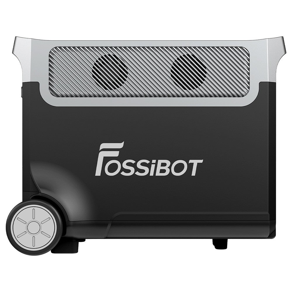 FOSSiBOT F3600 Portable Power Station, 3840Wh LiFePO4 Solar Generator, 3300W AC Output, 2000W Max Solar Charge, Fully Recharge in 1.8 Hours, 15 Output Ports, LCD Screen, Removable Flashlight Torch, 3W LED Light, with Rolling Wheels
