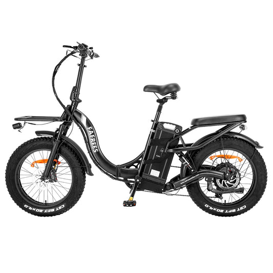 Fafrees F20 X-Max Electric Bike 20*4.0 inch Fat Tire 750W Brushless Motor 48V 30AH Battery 25km/h Default Max Speed 200km Max Range Shimano 7 Speed Gear Shift System Hydraulic Disc Brakes - Black