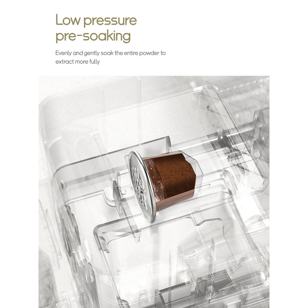 HiBREW H15 Nes Capsule Coffee Machine, 20 Bar High-pressure Extraction, Removable Milk Tank, Adjustable Temperature & Capacity