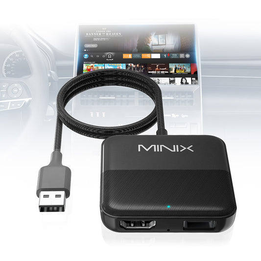 MINIX CA361 Wireless CarPlay Adapter, with HDMI/USB, Plug & Play