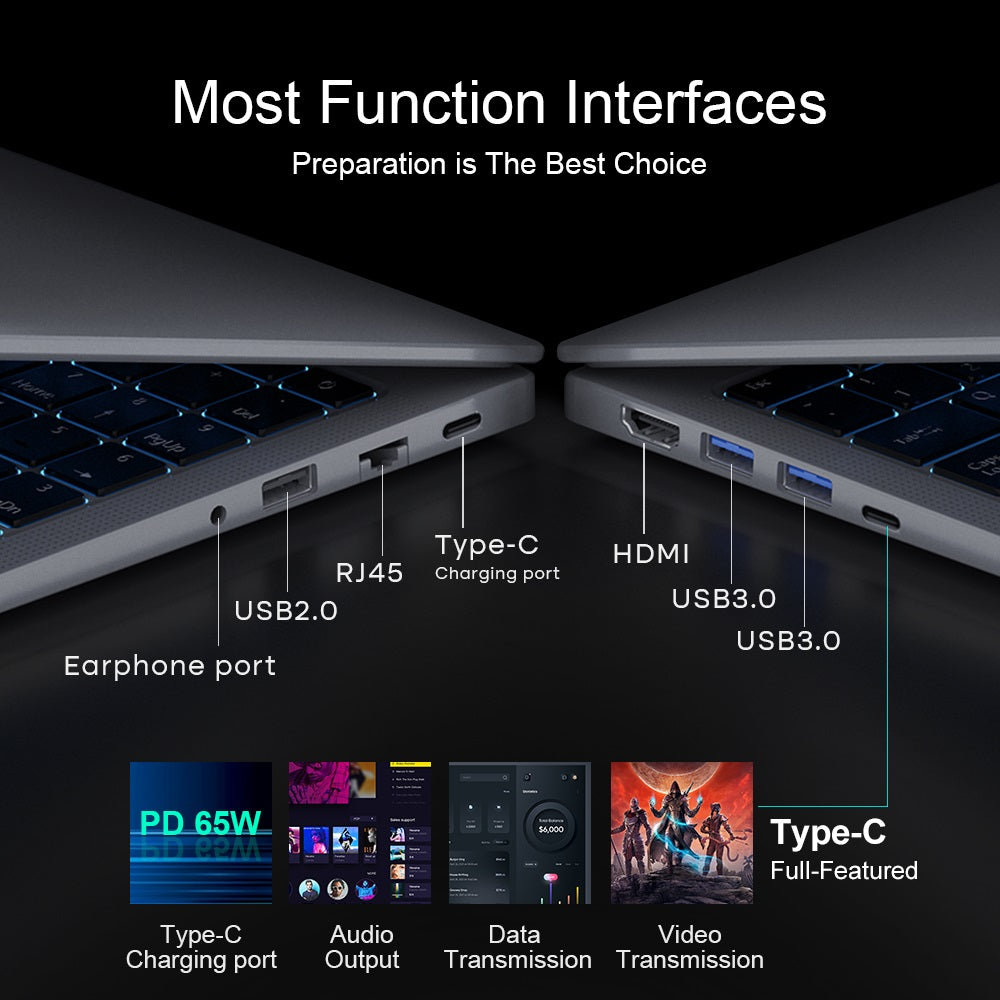 Ninkear N16 Pro Laptop, 16 inch 2560*1600 IPS Screen, Intel Core i9-12900HK 14 Cores Max 5.0GHz, 32GB RAM 1TB SSD, 120Hz Refresh Rate, WiFi 6, 5000mAh, Backlit Keyboard, 1*Full-featured Type-C, 2*USB3.0, 1*USB2.0, 1*HDMI, 1*RJ45 1*Headphone Jack