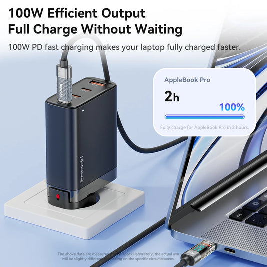 Toocki kábel typu C na typ C 100W PD displej rýchlonabíjacia nabíjačka USB C na USB C priehľadný kábel pre Xiaomi Macbook