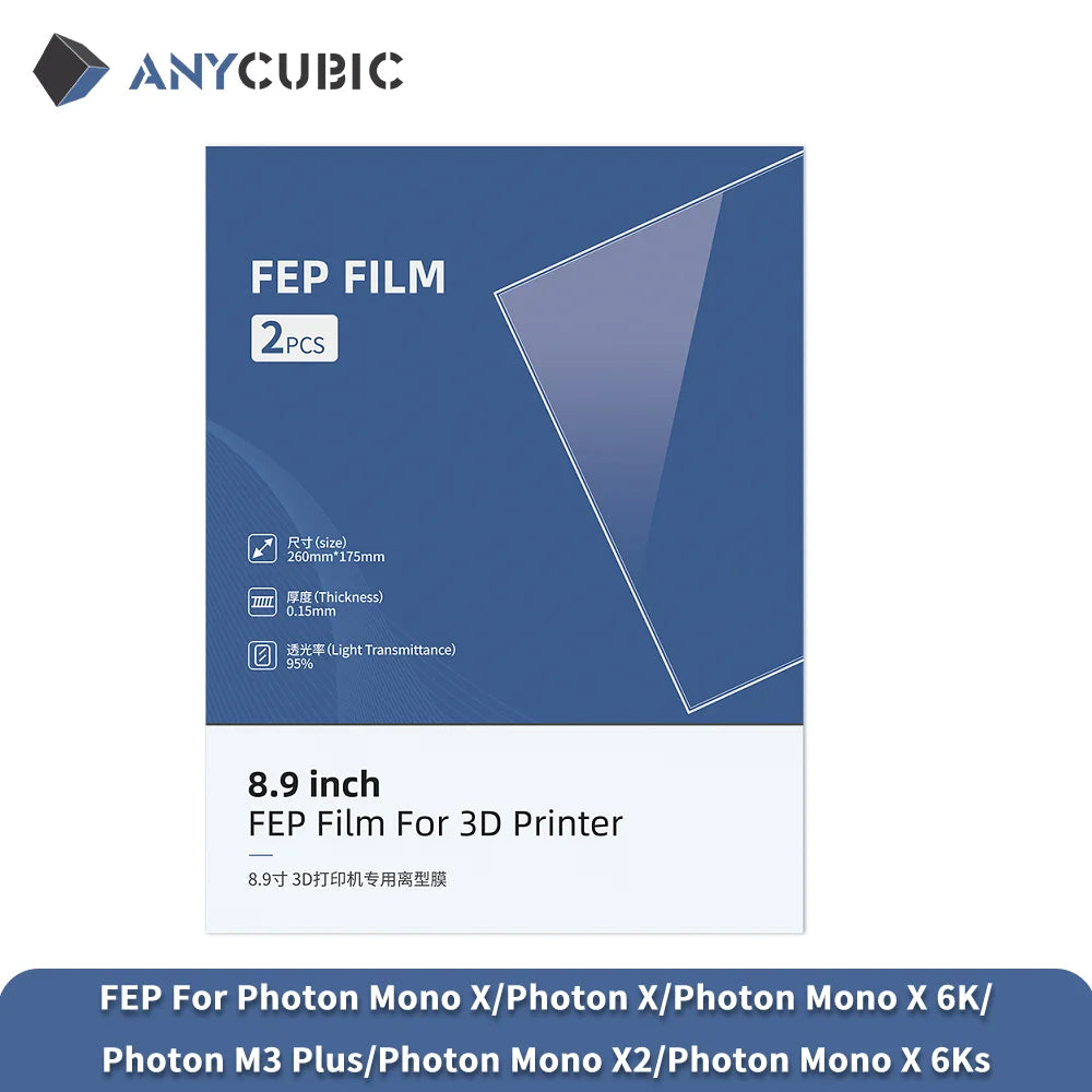 ANYCUBIC 2ks/veľa FEP Film pre Photon Mono X,Photon X,X 6K,M3 Plus,X2 živicová 3D tlačiareň FEP Film pre 3D tlačiareň