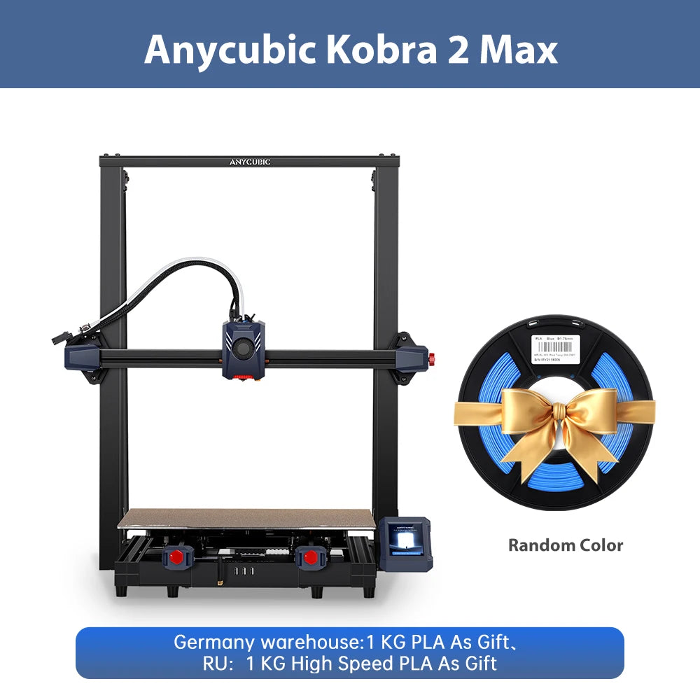 ANYCUBIC KOBRA 2 Max Veľkoformátová 3D tlačiareň FDM Veľkosť zostavy 500*420*420mm S maximálnou rýchlosťou tlače 500mm/s Automatické vyrovnávanie