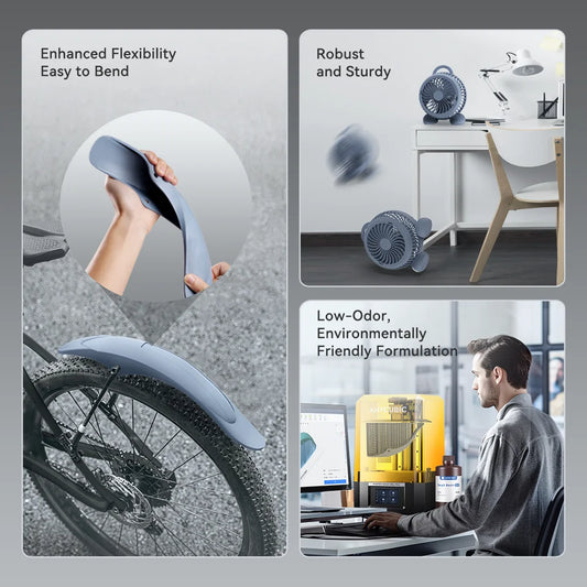 Najnovšia UV živica ANYCUBIC UV Tough Resin 2.0 Flexibilný 3D tlačový materiál pre fotónovú čiernobielu (X) LCD 3D tlačiareň 365-405nm