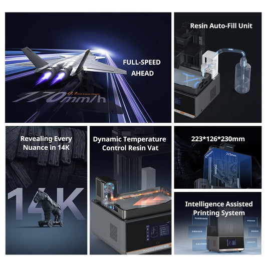 ANYCUBIC Photon Mono M7 Pro 14K Mono MSLA 3D tlačiareň 10,1'' LCD živicová 3D tlačiareň Rýchlosť až 170 mm/h Veľkosť tlače 223*126*230mm