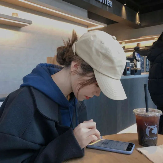 Klobúk Kačací jazyk Všestranný dámsky kórejský štýl Bavlna Baseballová čiapka v japonskom štýle Ležérne Pár Mäkký top Priateľský k pokožke Špičkový...