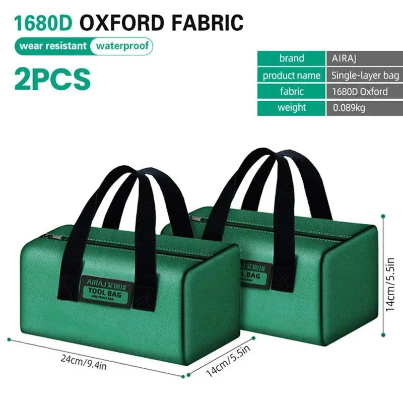 AIRAJ 2ks taška na náradie pre elektrikárov Multifunkčná pevná a odolná Oxford zahustená prenosná taška na spracovanie dreva