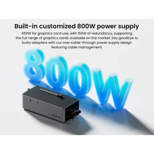 AOOSTAR AG01 eGPU Dock with Oculink Port, Built-in 800W Power Supply, Supports TGX Interface Hot-swap