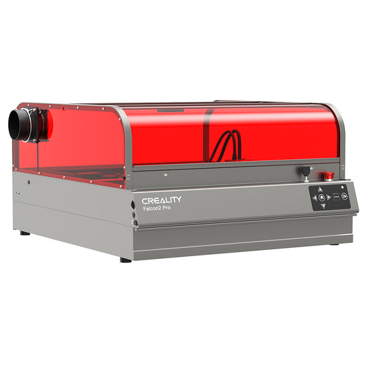 Creality Falcon2 Pro 40W Laser Engraver Cutter, FDA Class1 Safety Certification, Smoke Exhaust, Integrated Air Assist, Built-in Camera, Fence Type Protection Strip, Fire / Airflow / Lens Monitoring, 400*415mm