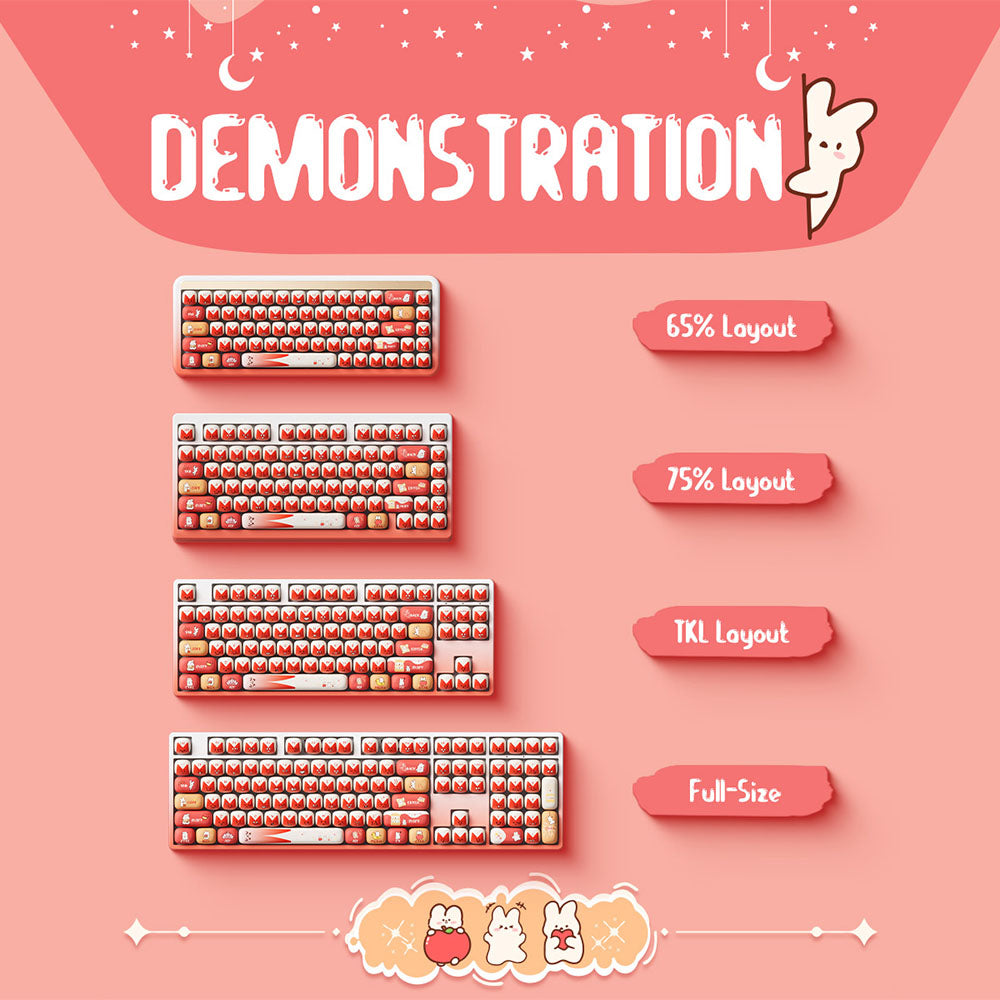 Akko Bunny Apple Keycap Set (137-key)