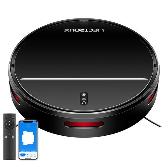 Liectroux M7S Pro Robot Vacuum Cleaner Sweeping Vacuuming Mopping Integrated 2D Map Navigation, 4400mAh Battery, Run 110mins - Black