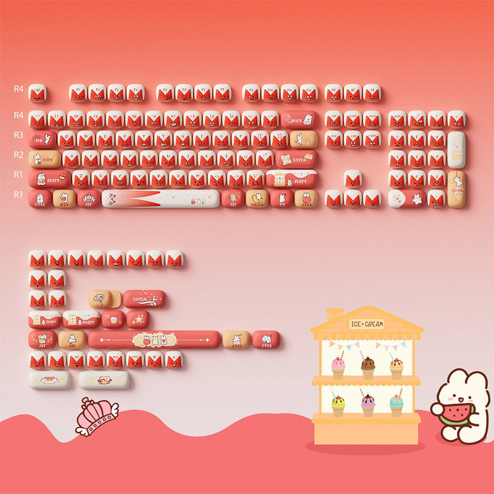 Akko Bunny Apple Keycap Set (137-key)