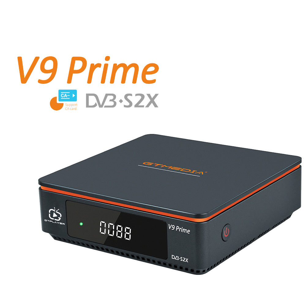 GTMEDIA V9 Prime Satellite Receiver, DVB-S/S2/S2X, HEVC 10Bit, Built-in 2.4G WiFi, Support CA Card, Biss Auto Roll - EU Plug