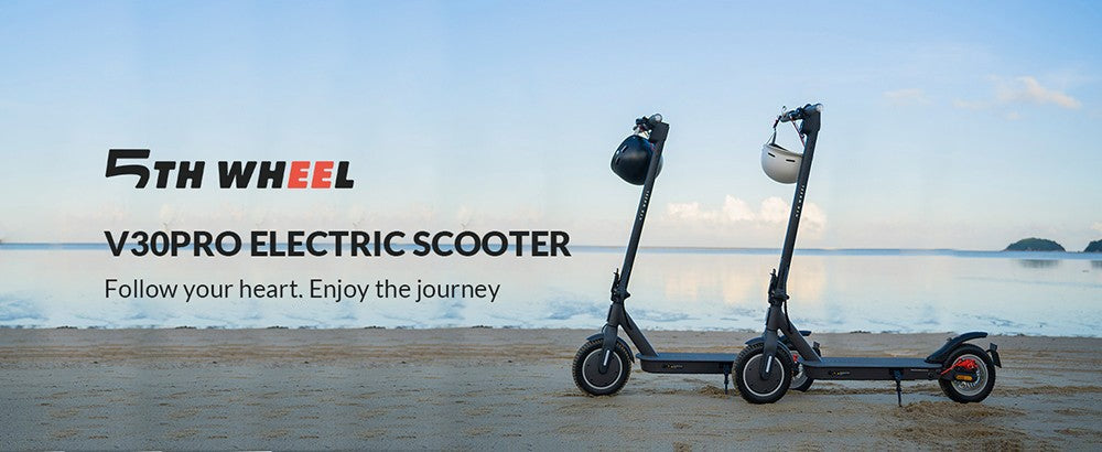 Elektromobilný skúter 5TH WHEEL V30 Pro, 10" plástvový pneumatik, 350W predný motor (MAX 520W), max. rýchlosť 18 mph, 36V 7,5Ah batéria.