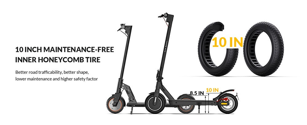 Elektromobilný skúter 5TH WHEEL V30 Pro, 10" plástvový pneumatik, 350W predný motor (MAX 520W), max. rýchlosť 18 mph, 36V 7,5Ah batéria.
