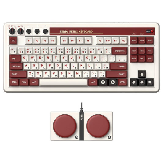 8BitDo Fami Edition Retro Mechanical Keyboard - Red White