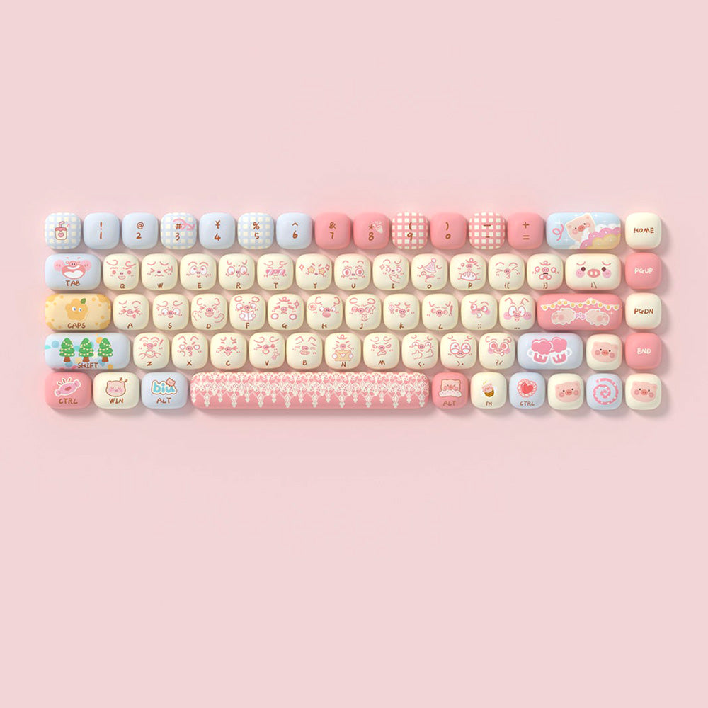 Akko Piggy Party MOG Profile Keycap Set (139-key)