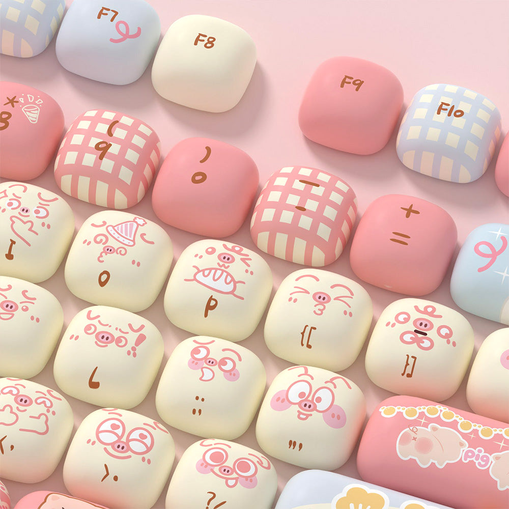 Akko Piggy Party MOG Profile Keycap Set (139-key)