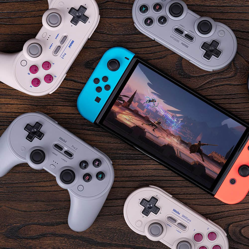 8BitDo Pro 2 Bluetooth Gaming Controller, Hall Effect Joystick, Compatible with Switch, PC, Android, Steam Deck, Apple &amp; Raspberry Pi - G Classic Edition