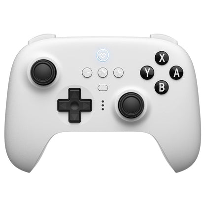 8Bitdo Ultimate Gaming Controller with Charging Dock, Hall Effect Sensing Joystick, Compatible with Switch, Windows &amp; Steam Deck - White