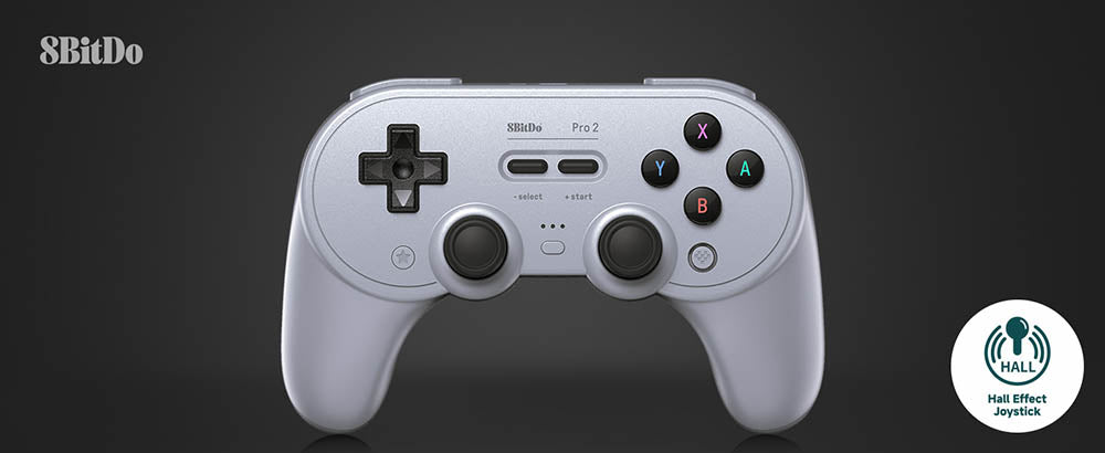 8BitDo Pro 2 Bluetooth herný ovládač, Hallov efektový joystick, kompatibilný s Switch, PC, Android, Steam Deck, Apple a Raspberry Pi – G Classic Edition