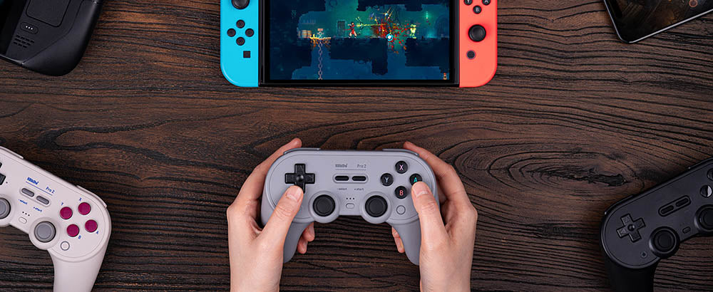 8BitDo Pro 2 Bluetooth herný ovládač, Hallov efektový joystick, kompatibilný s Switch, PC, Android, Steam Deck, Apple a Raspberry Pi – G Classic Edition