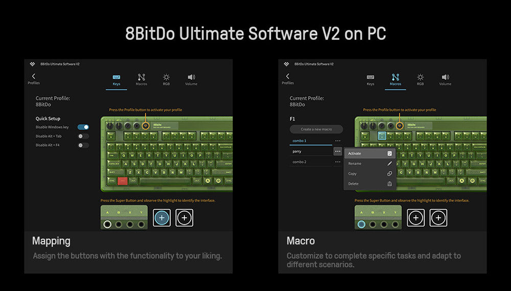 8BitDo Retro 87 Mechanická klávesnica Xbox Edition, 87 kláves, RGB podsvietenie, PCB s možnosťou výmeny za chodu, pripojenie cez Bluetooth/2.4G/USB-C, bezdrôtová herná klávesnica pre Windows a Android