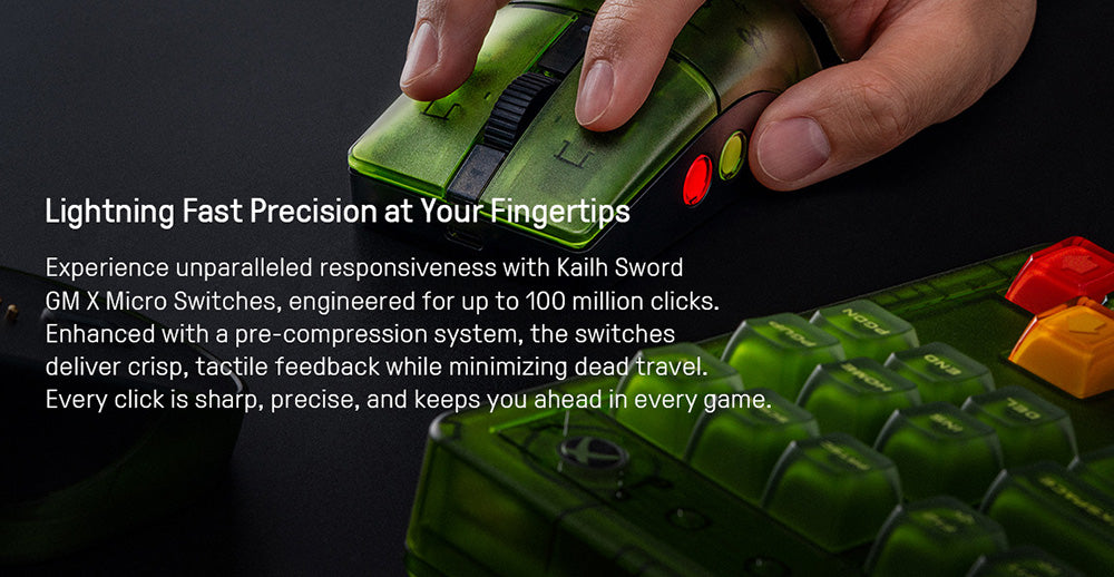 8BitDo Retro R8 Xbox Edition, 3 režimy pripojenia, vybavený senzorom PAW 3395, programovatelné tlačidlá