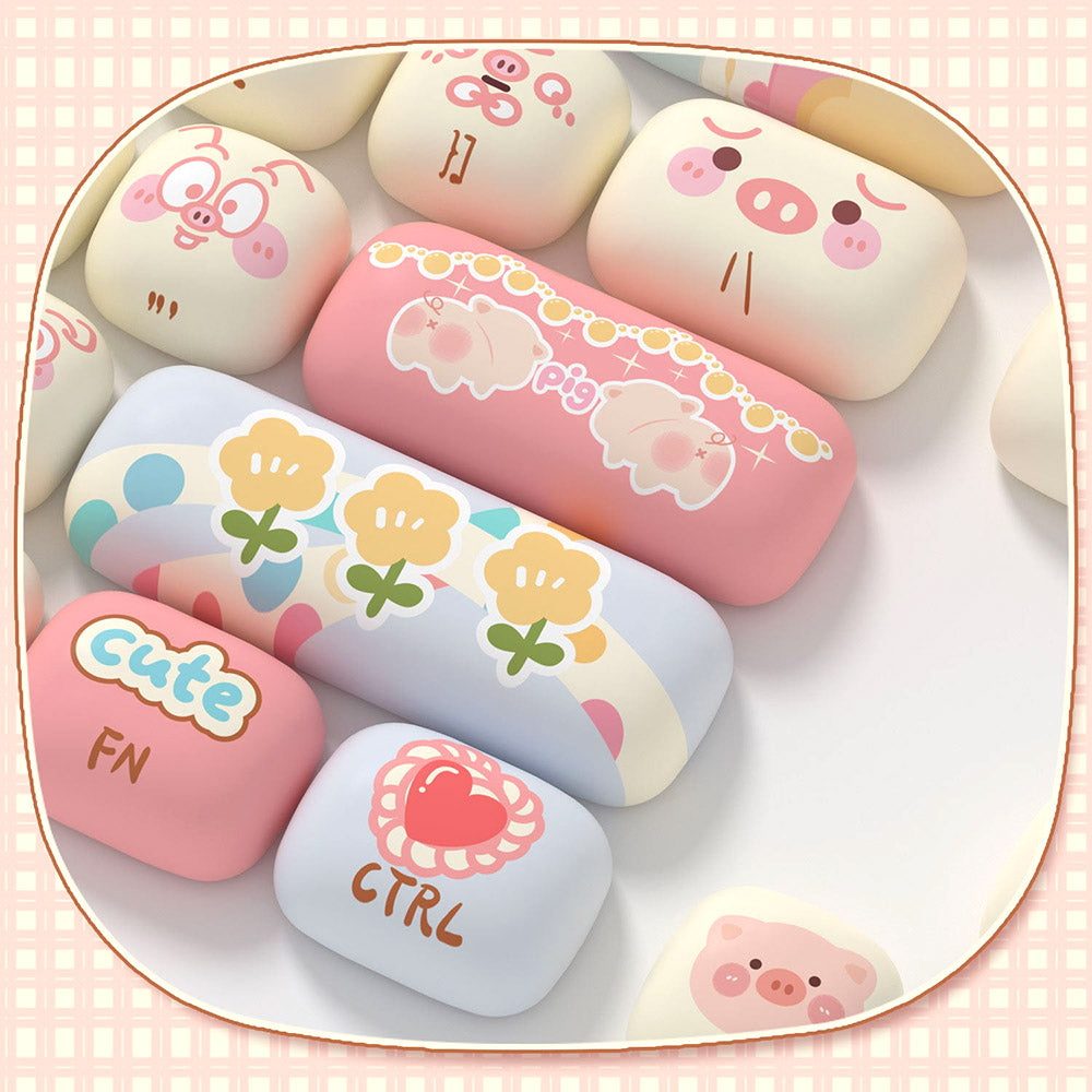 Akko Piggy Party MOG Profile Keycap Set (139-key)