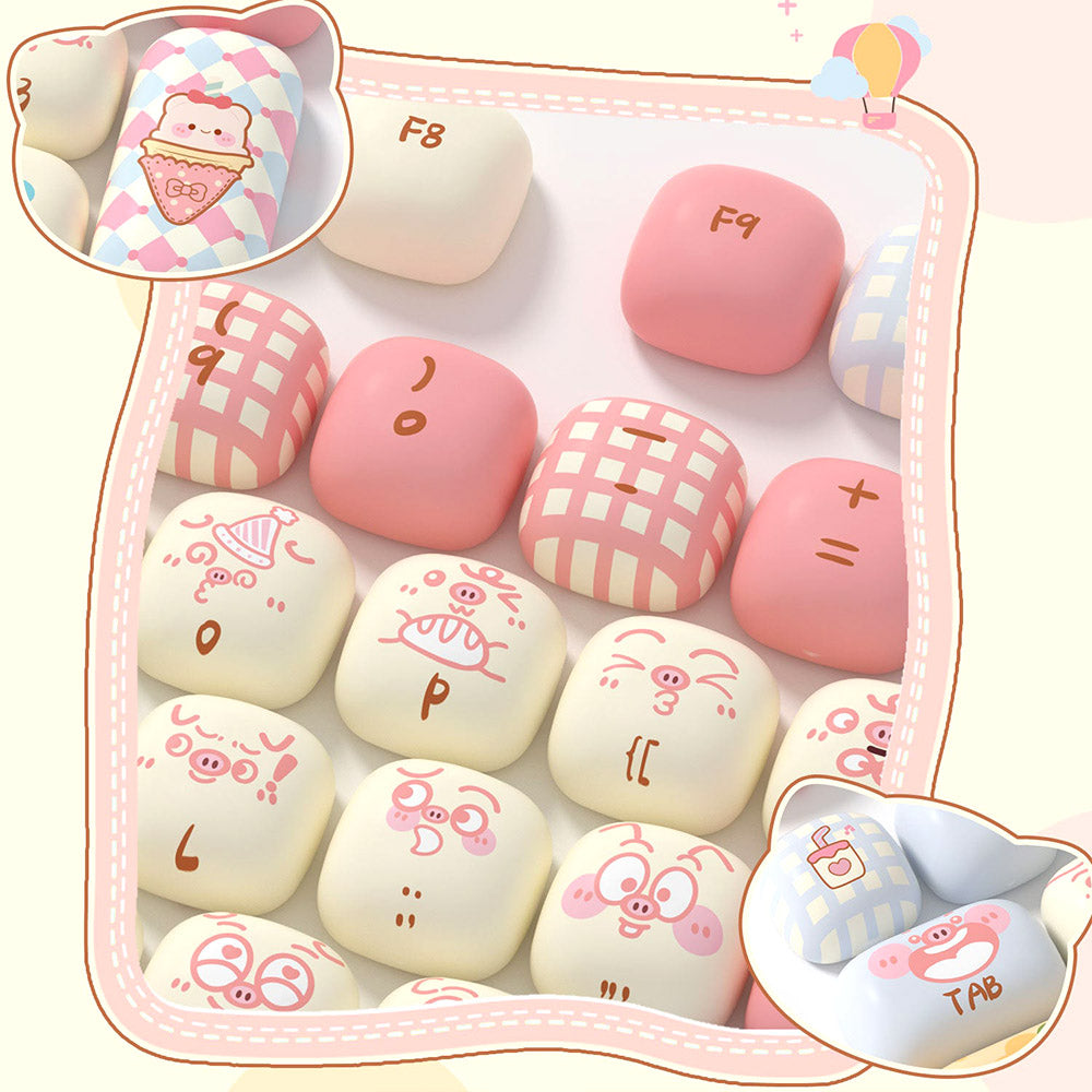 Akko Piggy Party MOG Profile Keycap Set (139-key)