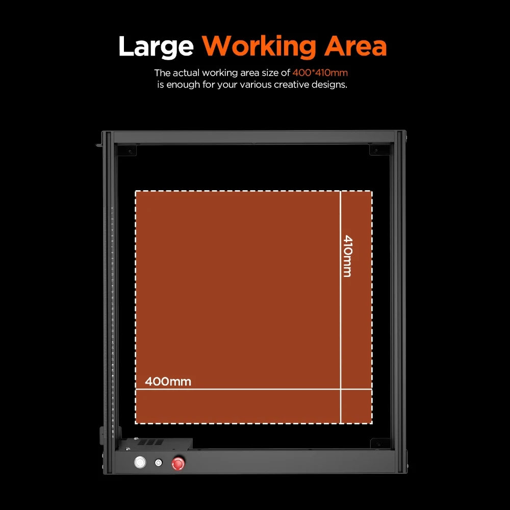 ACMER P1 10W výkonný laserový gravírovací stroj s ovládaním Wifi Laserový gravírovací stroj na rezanie dreva a kovu s rozmermi 400 x 410 mm