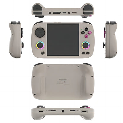 ANBERNIC RG CubeXX Game Console, 3.95-inch 720*720 IPS Screen, Linux 64-bit, 5G WiFi Bluetooth 4.2, Moonlight Streaming, 6.5 Hours of Playtime, RGB Light - Grey