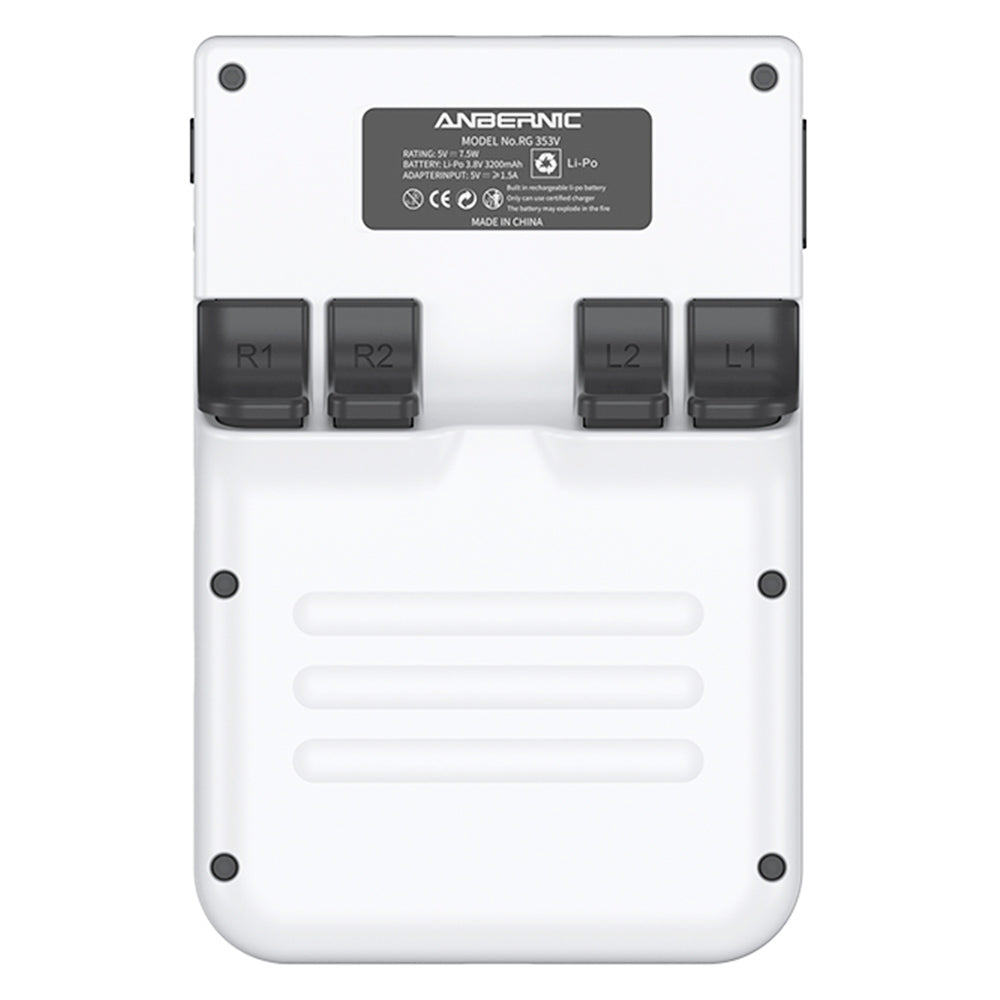 ANBERNIC RG353V Game Console, 64GB TF Card, 32GB Android 16GB Linux, 2GB LPDDR4, HDMI Output, Moonlight Streaming - White