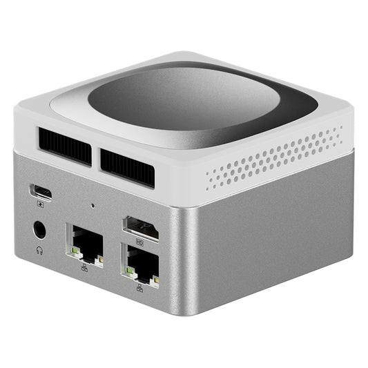 AOOSTAR T8 Mini PC (Free Docking Station), Intel N100 4 Cores Max 3.4GHz, 12GB LPDDR5 RAM 256GB SSD, Support Dual-screen 4K@60Hz Display, Dual Band WiFi, 1*Full-featured Type-C 2*USB3.0 2*USB2.0 1*HDMI 2*1000Mbps LAN 1*Audio Jack, 35W GaN Charger