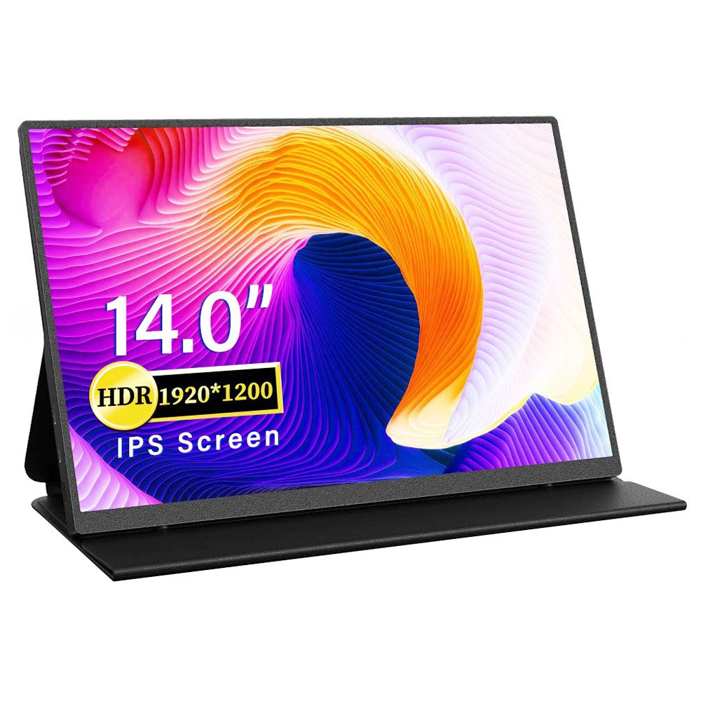 AOSIMAN L140FPC 14'' Ultra Slim Portable Monitor 1920x1200, 16:10 Ratio Resolution Double Blind Plug for Laptop, PC, Phone