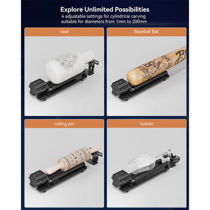 ATOMSTACK R2-B Simple Rotary Roller, for ATOMSTACK A6/A12/A24 Series
