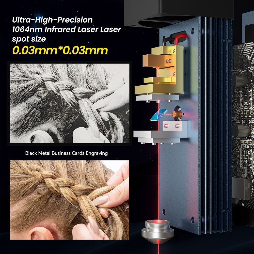 ATOMSTACK R30 V2 Infrared Laser Module, 1064nm 2W Laser Power, 0.03mm Spot, Rust Removal, for Metal and Plastic Engraving