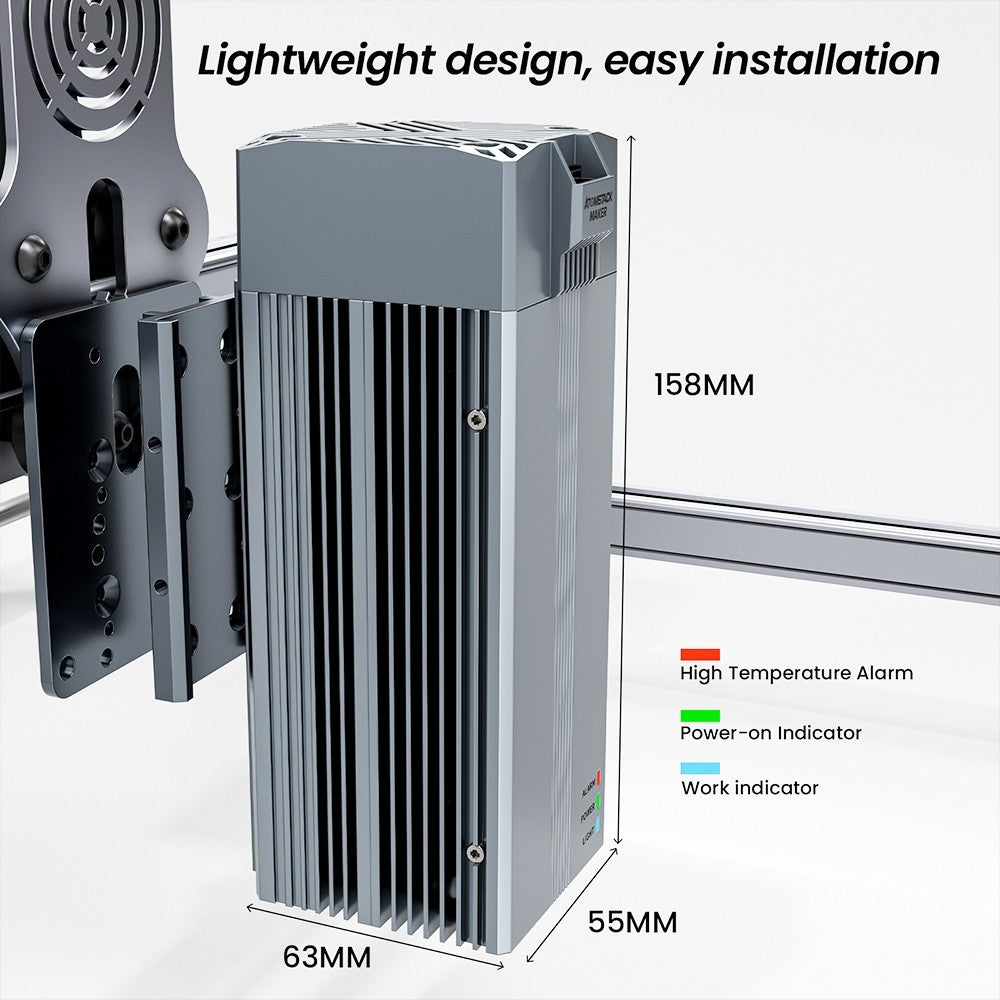 ATOMSTACK R30 V2 Infrared Laser Module, 1064nm 2W Laser Power, 0.03mm Spot, Rust Removal, for Metal and Plastic Engraving