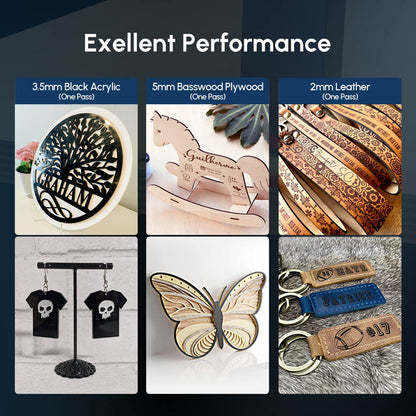 AlgoLaser DIY KIT 5W Laser Engraver,12,000mm/min Engraving Speed, 2.4G WiFi, 400*400mm (157.5*157.5inch)