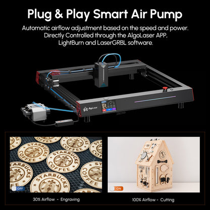 AlgoLaser Delta 22W Laser Engraver, Smart Air Pump, 500mm/s Engraving Speed, 440*415mm (173.2*163.4inch)