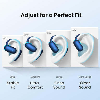 Anker Soundcore AeroFit 2 Open-ear Wireless Earbuds, Adjustable Ear Hooks, Bluetooth 5.4, Hi-Res Wireless Audio - Black