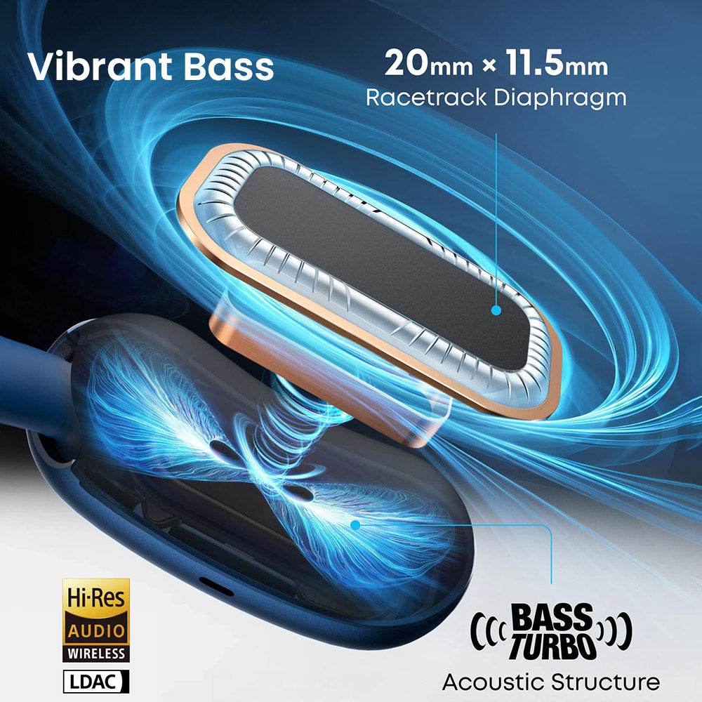 Anker Soundcore AeroFit 2 Open-ear Wireless Earbuds, Adjustable Ear Hooks, Bluetooth 5.4, Hi-Res Wireless Audio - Black