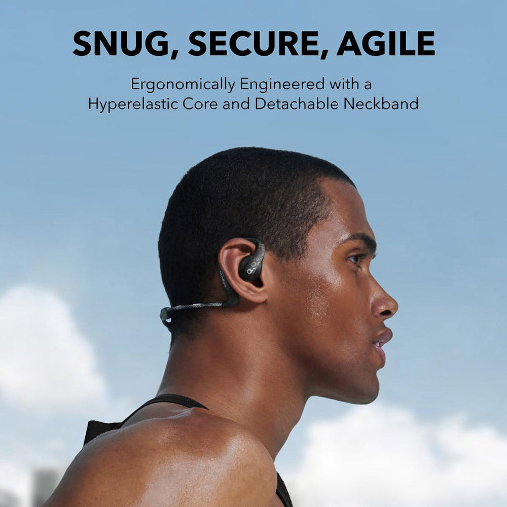 Anker Soundcore AeroFit Pro Open-ear Earbuds, Bluetooth 5.3, Up to 46 Hours Playtime - Black