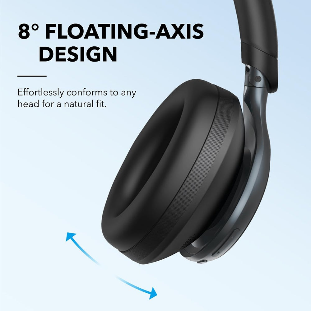 Anker Soundcore Space One ANC Headphones, App Control, 40 Hours with ANC on, 55 Hours with ANC off, Bluetooth 5.3 - Black